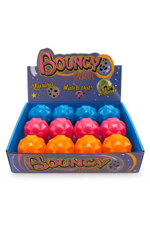 Jucarii antistres si senzoriale - Set 12 mingi saritoare Bouncy Ball, antistres, culori neon, rezistente si elastice