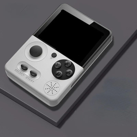 Consola jocuri portabila T3 Retro, 500 in 1, ecran 3.5 inch, jocuri clasice 13.5x9.5x5cm, Ivory white [3]