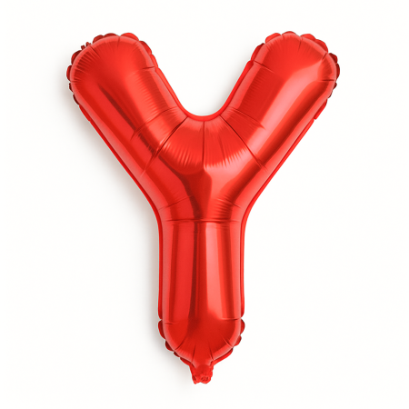Accesorii pentru petrecere Engros - Balon folie litera Y rosu, 35 cm, decor aniversari si petreceri, 1 buc