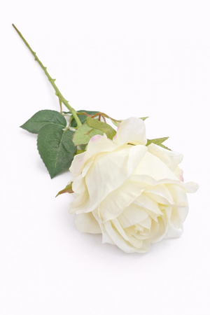 Trandafir artificial alb cremos calitate superioara 50 cm diametru floare 7 cm [1]