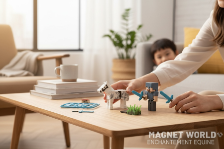 Set MagnetWorld – Winter Fishing, Figurine Pixelate + Accesorii, 6+ ani [1]