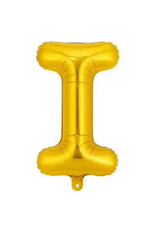 Articole pentru Casa Engros - Balon folie litera I auriu 35 cm, decor aniversari si petreceri, 1 buc