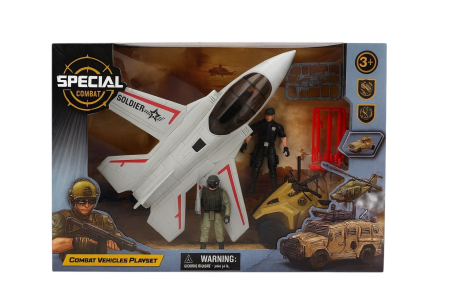 Set avion militar cu soldat și accesorii Special Combat – jucărie copii 3+ [1]
