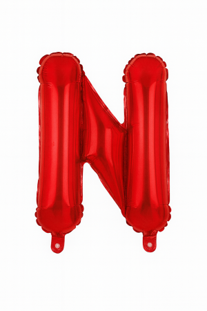 Accesorii pentru petrecere Engros - Balon folie litera N rosu, 35 cm, decor petreceri si aniversari, 1 buc
