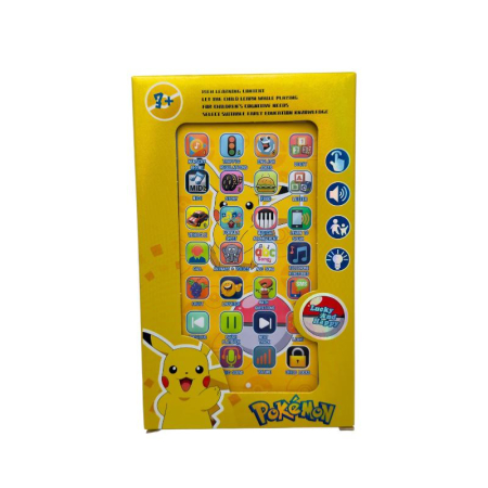 Jucarii educative si de indemanare - Telefon interactiv copii, jucarie educativa cu sunete si lumini, model tematic galben, 3+ ani, 17.5x10.5cm