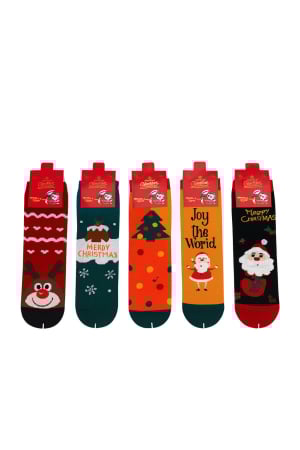 Haine si accesorii Engros - Sosete dama modele Craciun – modele combinate