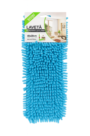 Laveta Microfibra pentru Mop 40x20 cm, Ultra Absorbanta, Albastru [1]