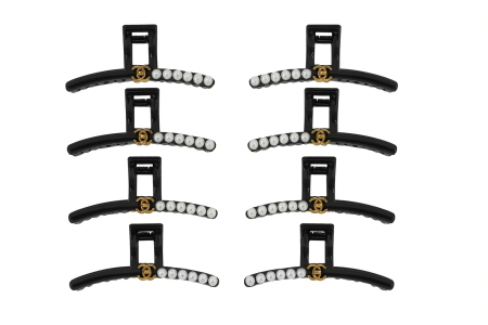 Set 12 Cleme Par 14cm cu Perle si Detalii Aurii – Accesorii Elegante Premium [1]