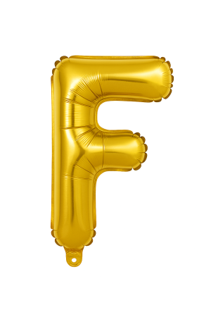 Articole pentru Casa Engros - Balon folie litera F auriu 35 cm, decor aniversari si petreceri, 1 buc