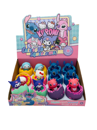 Set 12 oua antistres cu lumini si sunet – jucarii saltarete colorate [1]