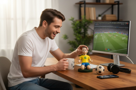 Figurina Ceramica Fotbalist – 13 cm, Model Colectie, Detalii Realiste [2]