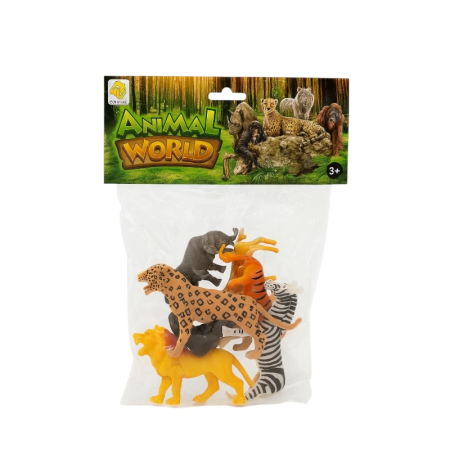 Figurine si animale plastic - Set Animale Salbatice – Animal World – Figurine 13 cm