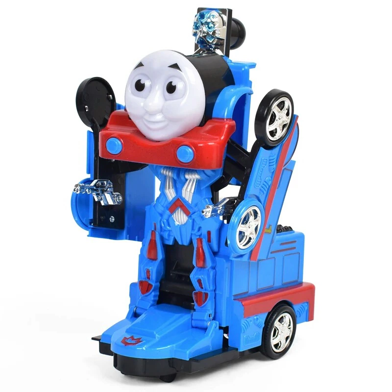 Tren Transformer cu Lumini si Muzica – 20 cm, Robot 2-in-1 [1]