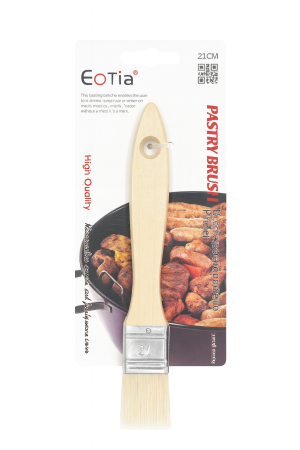 Ustensile gatit Engros - Pensula patiserie Ectia 21CM, maner lemn, pensula bucatarie pentru ungere