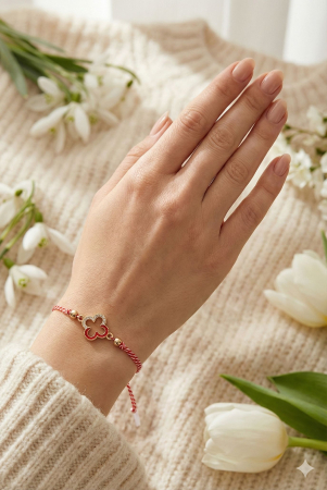 Set 12 Martisoare Bratari Trifoi cu Patru Foi Auriu Noroc [2]