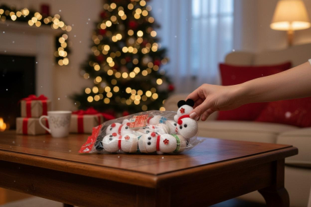 Set 12 decoratiuni Craciun om de zapada din polistiren – pachet multiplu figurine festive pentru brad si aranjamente, 15cm inaltime per bucata [2]