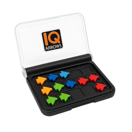 Jucarii educative si de indemanare - Joc Puzzle IQ Arrows cu 120 Provocari – Dezvoltare Logica si Gandire Strategica