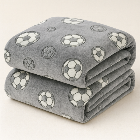 Patura Cocolino Fosforescenta 200x230 cm, 1 KG – Model Fotbal Glow pentru Copii [2]