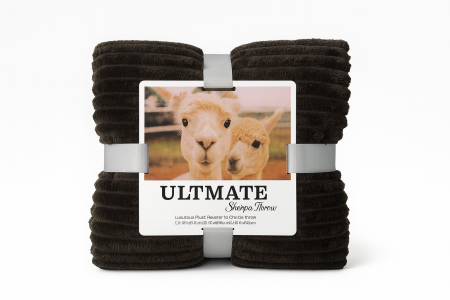 Patura pufoasa maro inchis super soft, 1 KG, groasa si calduroasa, 200x230 [1]