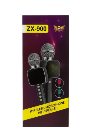 Microfon Fara Fir ZX-900 Albastru Karaoke HIFI Speaker Bluetooth – Functii Inregistrare SD USB [1]