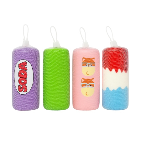 Jucarii antistres si senzoriale - Set doze decorative din spuma moale, antistres, modele colorate diverse, 4 variante