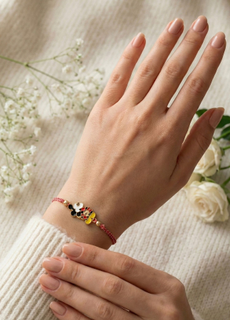 Set 12 bratari martisor soricel dragalas snur rosu alb reglabil [2]