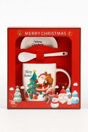 Set Cana Craciun cu Farfurioara si Lingurita – Merry Christmas Gift Box [1]