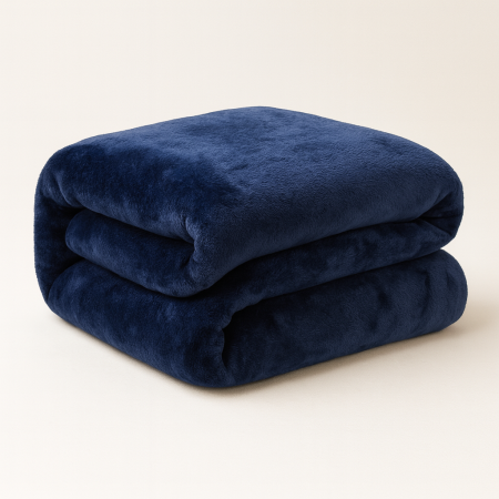 Patura Cocolino bleumarin 200x230 cm, groasa, pufoasa, 1 kg [1]