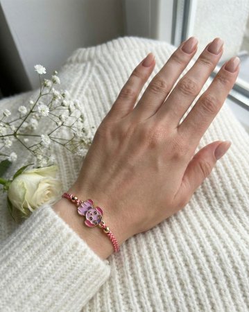 Set 12 bratari martisor cu catelus dragut pe snur rosu, simbol prietenie si noroc, 20x11cm [2]