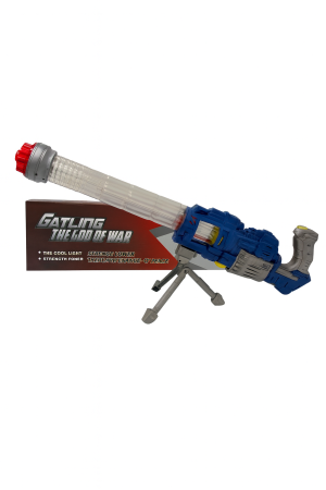 Baghete, Globuri si Arme de jucarie - Mitraliera Jucarie Gatling The God of War – 57 cm, cu Lumini, Sunete si Trepied