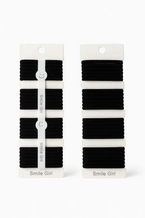 Set 12 elastice par negre, rezistente, 6 elastice pe card, pentru uz zilnic [1]