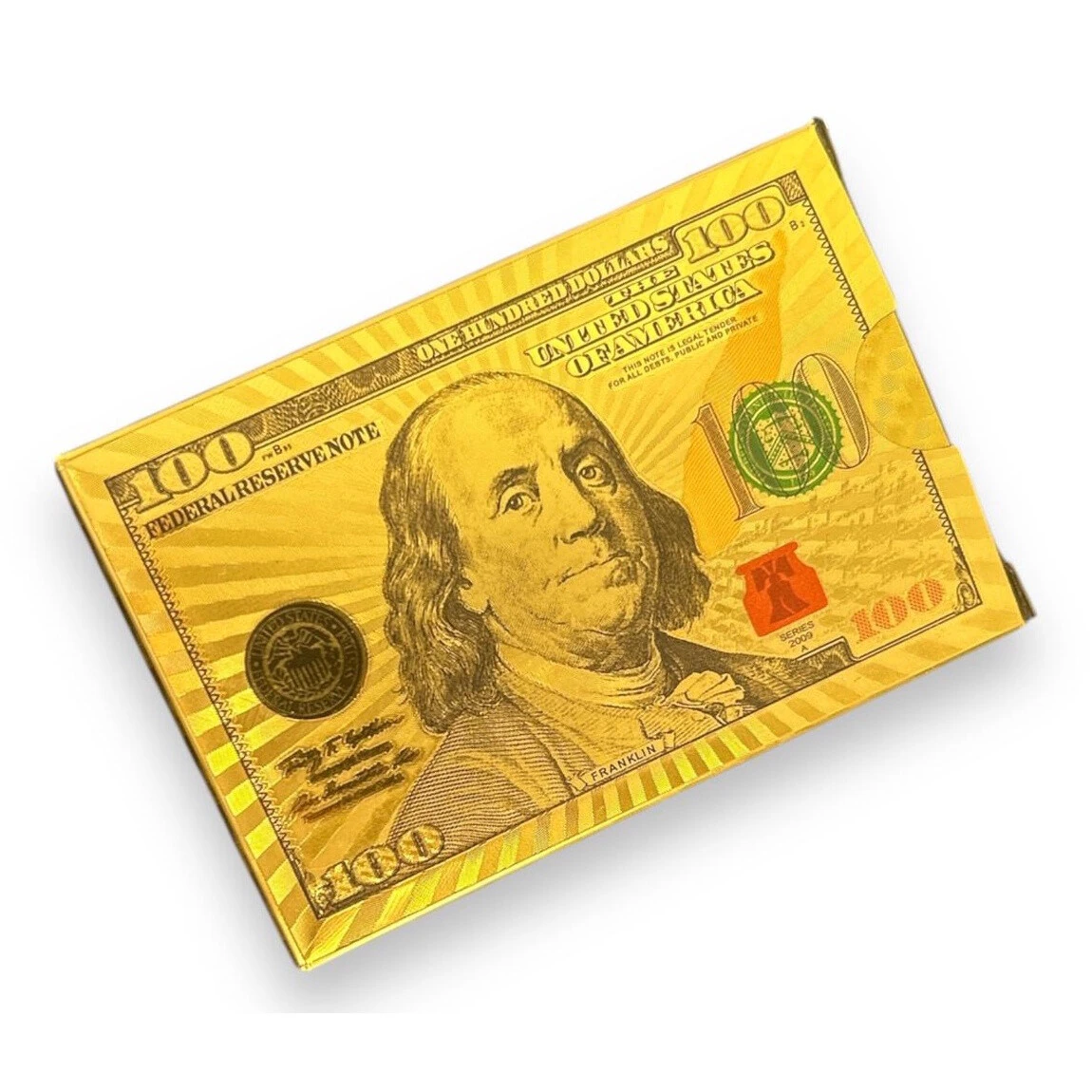 Carti de Joc Auriu Luxury, Set Premium cu Cutie 100 Dollar, Impermeabile si Durabile [1]