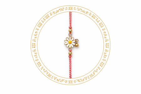 Set 12 bratari martisor cu simbol margareta si snur rosu alb, ambalate individual [3]