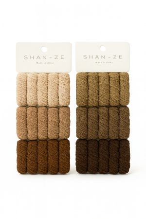 Set 12 elastice groase par, culori naturale, 2 elastice pe card, rezistente [1]