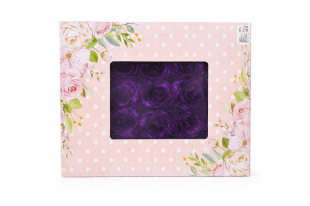 Set 30 trandafiri artificiali  mov cu sclipici, decor si cadou elegant [1]