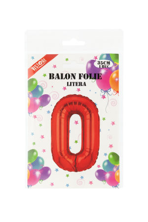 Balon folie litera O rosu, 35 cm, decor petreceri si aniversari, 1 buc [1]