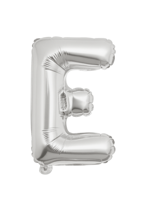 Articole pentru Casa Engros - Balon folie litera E argintiu 35 cm, decor aniversari si petreceri, 1 buc