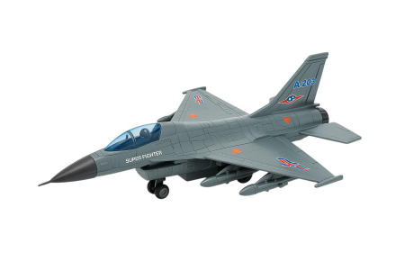 Avion de luptă de metal  FIGHTER cu efecte luminoase – jucărie pentru copii 3+ [1]