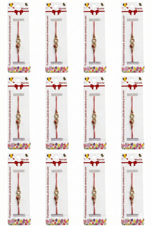 Set 12 Martisoare Bratari Infinit cu Buburuza Auriu Strasuri Reglabile [4]