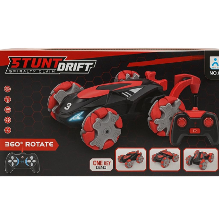 Mașină cascadorii RC 360° cu roți omnidirecționale și lumini pentru copii [1]