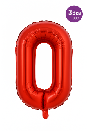 Accesorii pentru petrecere Engros - Balon folie litera O rosu, 35 cm, decor petreceri si aniversari, 1 buc