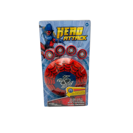Jucarii de rol, Scule si unelte - Set Scut Erou cu Discuri Lansatoare – Jucarie Erou Hero Attack, 28x18 cm