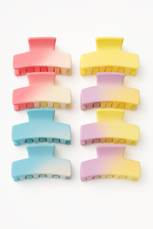Accesorii pentru par Engros - Set 12 Cleme Par 9cm Pastel Ombre – Accesorii Colorate si Rezistente pentru Coafuri