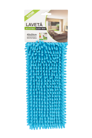 Articole pentru Casa Engros - Laveta Microfibra pentru Mop 40x20 cm, Ultra Absorbanta, Albastru