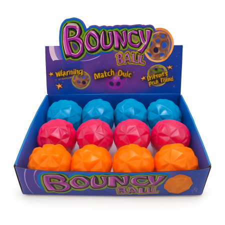 Set 12 mingi saritoare Bouncy Ball, antistres, culori neon, rezistente si elastice [1]