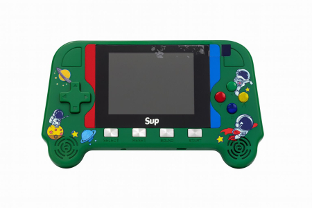 Consola retro portabila F3 cu 500 jocuri clasice, ecran 3.5 inch, verde, 17x12x4cm [1]