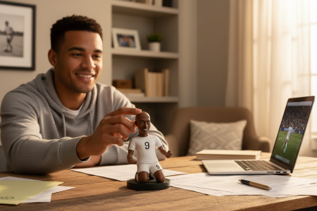 Figurina Ceramica Fotbalist – 13 cm, Model Colectie, Detalii Realiste [1]