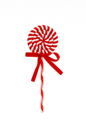 Globuri Engros - Set 12 decoratiuni acadea rosie pentru brad, 23 cm, model candy Craciun