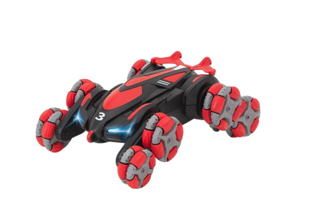 Jucarii cu radio control - Mașină cascadorii RC 360° cu roți omnidirecționale și lumini pentru copii