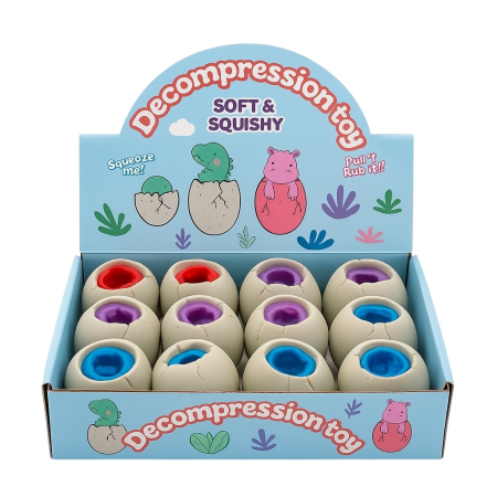 Set 12 Jucarii Antistres Dinozaur in Ou, Moale si Elastica, Decompresie [1]